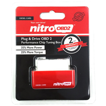 Nitro OBD2 Chip Tuning Box carburant meilleure puissance pour Diesel voitures rouge